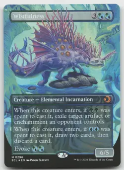Wistfulness (Borderless) M Foil Lorwyn Eclipsed 296 NM - Image 1