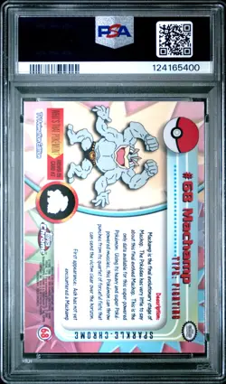 2000 TOPPS CHROME POKEMON T.V. SPARKLE #68 MACHAMP PSA 8 - Image 2