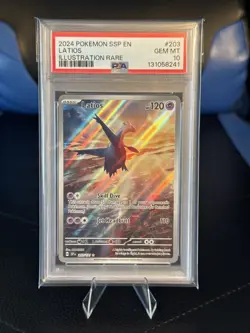 Pokemon TCG Latios Illustration Rare Surging Sparks 203/191 PSA 10 - Image 1