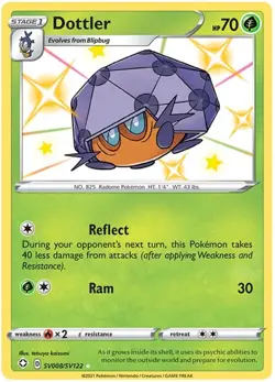 Pokemon Dottler - SV008/SV122 - Shiny Holo Rare NM-Mint Shining Fates - Image 1