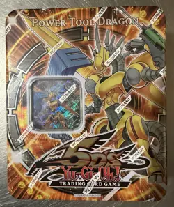 Yugioh 2009 Power Tool Dragon Collectors Tin Factory Sealed - Image 1