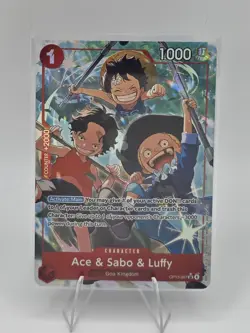 Ace & Sabo & Luffy (Alternate Art) OP13-007 English SR Carrying On His Will One - Image 1