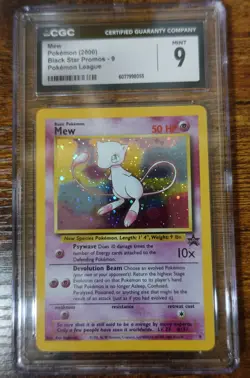 Mew Black Star Promo 9 Holo CGC 9 Pokemon Card Graded - Image 1