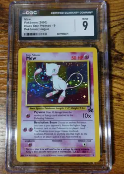Mew Black Star Promo 9 Holo CGC 9 Pokemon Card Graded - Image 1