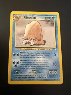 Piloswine 44/111 Neo Genesis Unlimited 2000 Pokemon Card Uncommon LP - Image 1