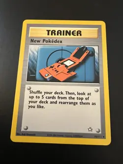 New Pokedex 95/111 Neo Genesis Unlimited 2000 Pokemon Card Uncommon LP - Image 1