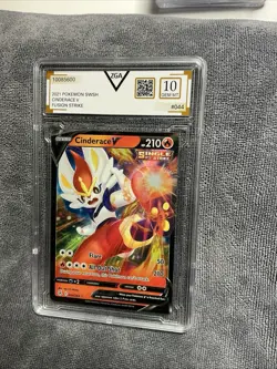 Pokemon TCG Cinderace v Fusion Strike Holo Rare Card 044/264 - Image 1