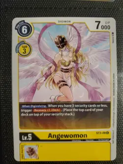 Angewomon ST3-09 (Tamer Battle Pack 1) Digimon Card Game Alternate Art Promo NM - Image 1