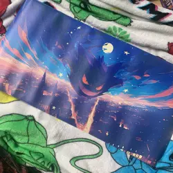 Gengar Leather Playmat Play Mat For Tcg Trading Card Game Pokemon Mouse Pad - Image 1