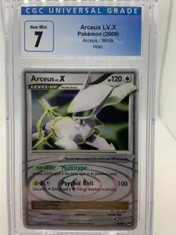 Arceus Lv X 96/99 Holo - Platinum Arceus - Pokemon Card - CGC 7 NM - Image 1