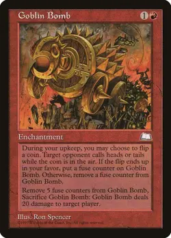 Goblin Bomb LP Weatherlight Red Enchantment Mtg Magic English Regular - Image 1