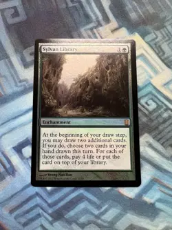 MTG Foil Sylvan Library EX/LP Commander's Arsenal - Image 1