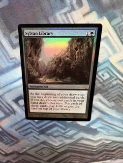 MTG Foil Sylvan Library EX/LP Commander's Arsenal - Image 3