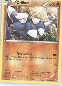 Drilbur Reverse Holo Pokemon tcg XY - Primal Clash #89/160 - Image 1