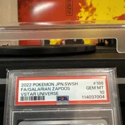 Galarian Zapdos 188/172 Vstar S12a FA PSA 10 Japanese Pokemon US SHIP - Image 4