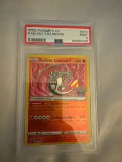 2022 POKEMON GO #011 RADIANT CHARIZARD PSA 9 - Image 1