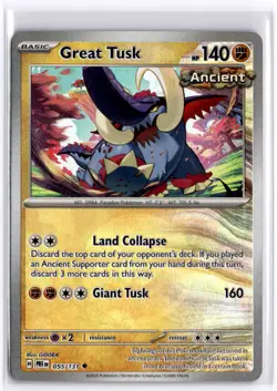 Great Tusk (Poke Ball Pattern) 055/131 Holo Pokemon SV: Prismatic Evolutions NM - Image 1