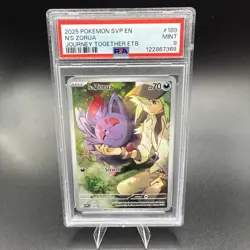 2025 POKEMON SVP EN-SV ETB BLACK STAR PROMO #189 N'S ZORUA PSA 9 MINT TCG - Image 1