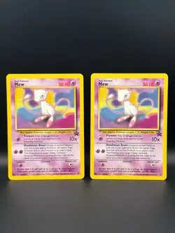 Pokemon TCG Mew Black Star Promo Lot x2 No. 8 - WOTC LP - MP - Image 1