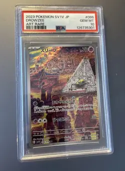 PSA 10 2023 Pokemon SV1V JP 086 Drowzee Art Rare GEM MT 10 - Image 1