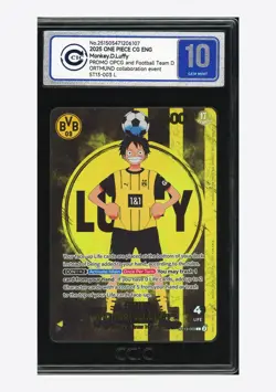 One Piece CCIC 10 GEM MINT Monkey D Luffy L Promo 2025 ST13-003 BVB English #2 - Image 1