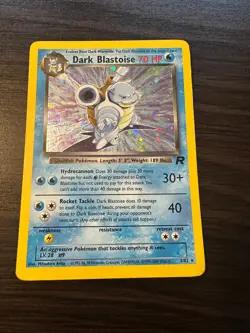 Dark Blastoise Team Rocket 3/82 Holo Rare Vintage Pokemon TCG Card - Image 1