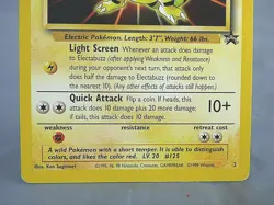 Pokemon Electabuzz Card The First Movie TCG Card Promo No 2 1995 Rare - Image 3
