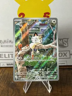 Meowth IR 106/094 Phantasmal Flames Pokemon Card Illustration Rare NM - Image 1