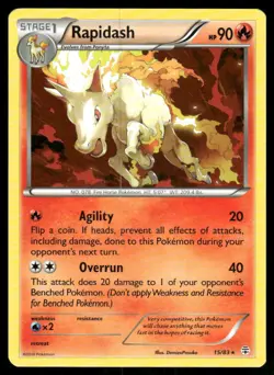 Pokemon Cards Rapidash 15/83 Generations Rare NM - Image 1