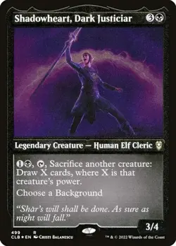 Shadowheart, Dark Justiciar - Foil Etched CLB NM MTG - Image 1