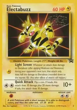 1x Electabuzz - 2 - Movie Promo Damaged Pokemon Miscellaneous Black Star Promos - Image 1