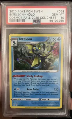 2020 Pokemon Inteleon Holo Cosmos Fall Collection Chest PSA 10 - Image 1
