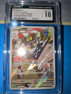 2024 POKEMON ARCHALUDON ILLUSTRATION RARE 155/142 STELLAR CROWN CGC GEM MINT 10 - Image 1