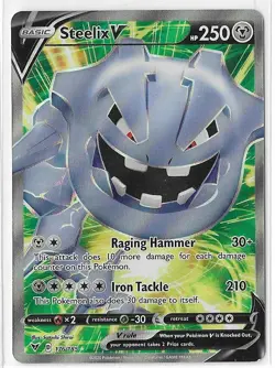 Steelix V 176/185 Vivid Voltage Sword & Shield Full Art Ultra Rare Pokemon NM - Image 1