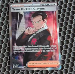 Pokemon Team Rocket's Giovanni 225/182 Destined Rivals Ultra Rare Holo English - Image 1