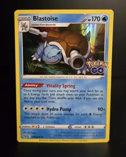 Pokemon TCG - BLASTOISE - 017/078 - HOLO - RARE - SWSH Pokemon GO (2022) - LP - Image 1