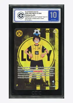 One Piece CCIC 10 GEM MINT Monkey D Luffy L Promo 2025 ST13-003 BVB English #1 - Image 1
