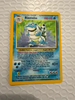 Pokemon TCG Blastoise Holo Rare Card Base Set 2/102 Excellent Condition LP - Image 1