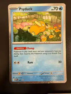 Psyduck 007 Pokemon ME01 Mega Evolution Black Star Promo Card Cosmos Holo - Image 4