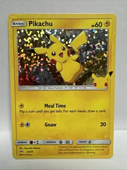 Pikachu - 25/25 - Confetti Holo - McDonald's Promos 2021 - Pokemon Card - NM - Image 1