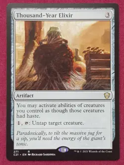 Magic The Gathering COMMANDER STRIXHAVEN 2021 C21 THOUSAND-YEAR ELIXIR card MTG - Image 1