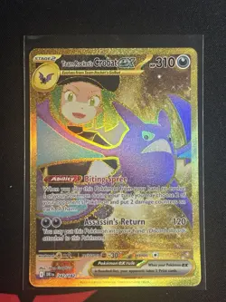Team Rocket's Crobat ex Destined Rivals Hyper Rare Gold Card 242/182 Pokemon TCG - Image 1