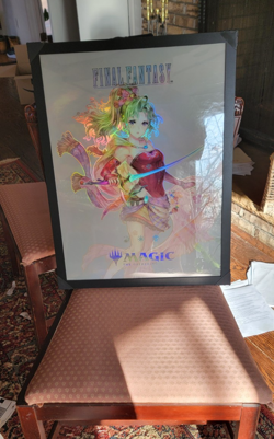 FINAL FANTASY promotional FOIL ART POSTER 18x24" Terra MTG Magic the Gathering - Image 1