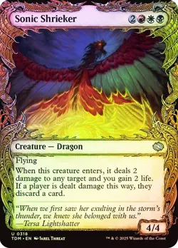Foil Sonic Shrieker (Showcase) [Tarkir: Dragonstorm] MTG - Image 1