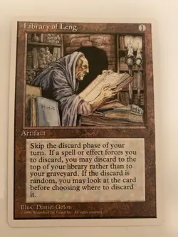 MTG NM Library of Leng 4th Edition Regular Uncommon - Image 1