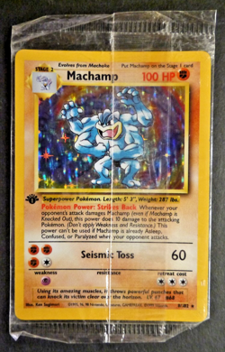 Machamp Base Set 1st Edition SEALED 8/102 Holo Rare Pokemon Card 1999 WOTC - Image 1