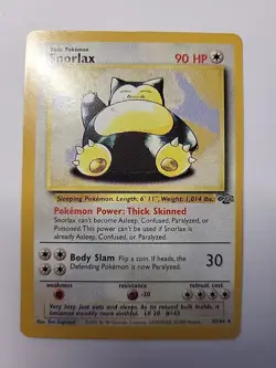 Snorlax 27/64 Jungle Non-Holo Rare Pokemon Card WOTC Vintage LP - Image 1