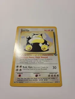 Snorlax 27/64 Jungle Non-Holo Rare Pokemon Card WOTC Vintage LP - Image 2
