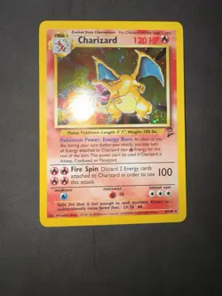 2000 Pokemon Base Set 2 4/130 Charizard Holo LP - Image 1