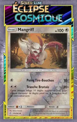 Mangriff Reverse - SL12:Eclipse Cosmique- 173/236 -Carte Pokemon Neuve Francaise - Image 1